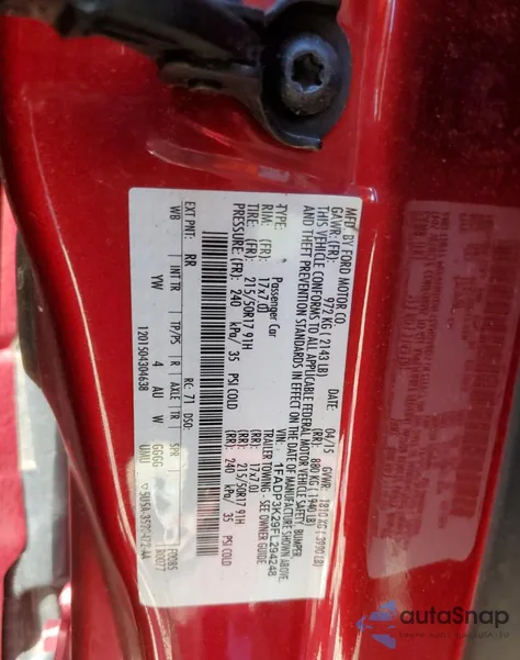 2015 Ford Focus Se из США, поврежденный, VIN 1FADP3K29FL294248